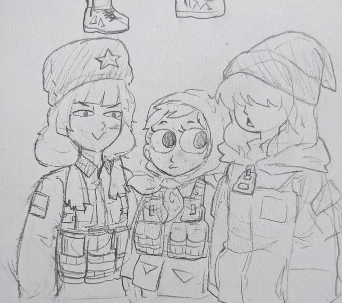 Russian mil witch Trio , loolu Ruchnoy, "Minnie" Saiga and Nena Kov 
