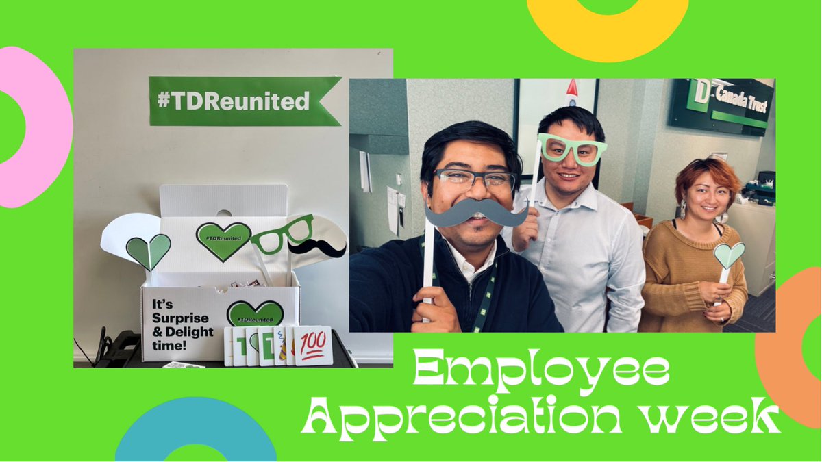Happy Employee Appreciation Week from Panorama Branch <a href="/AndyKwan_TD/">Andy Kwan</a> @ShawnnetteF_TD 

#TDReunited 
#eaw 
#tdcanadatrust