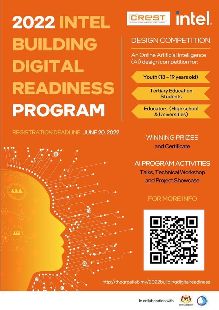 komunikasi_gov's tweet photo. Sempena Girls in ICT Day Malaysia 2022, kolaborasi bersama-sama Kementerian Komunikasi dan Multimedia Malaysia (K-KOMM), CREST R&amp;D Talent Development dan Intel Malaysia menampilkan ‘2022 Intel Building Digital Readiness Program’. https://t.co/0NHAw72Qrq