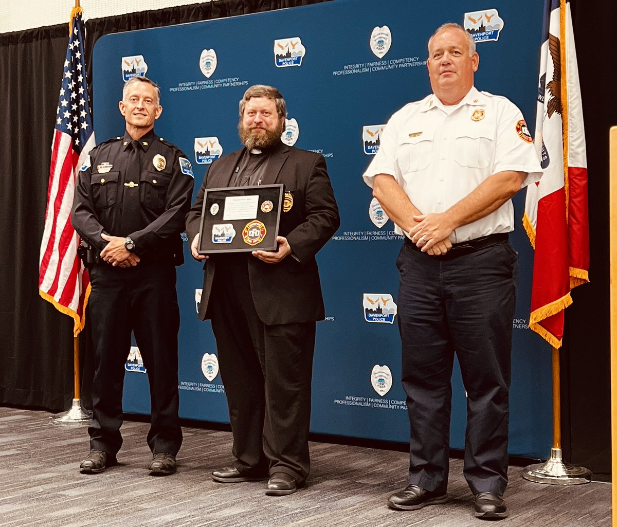 Earlier this week, an Awards and Promotions Ceremony was held to recognize and honor members of the DPD for their accomplishments, promotions, &amp; retirements over the past year. Please join us in congratulating these wonderful individuals who serve our #Davenport community!