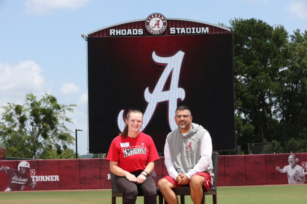 Brie_impact54's tweet photo. I had a blast at the @AlabamaSB camp! Thank you to Coach Murphy and the staff for hosting a great camp. Roll tide! @UACoachMurphy https://t.co/86ANfbaxxp