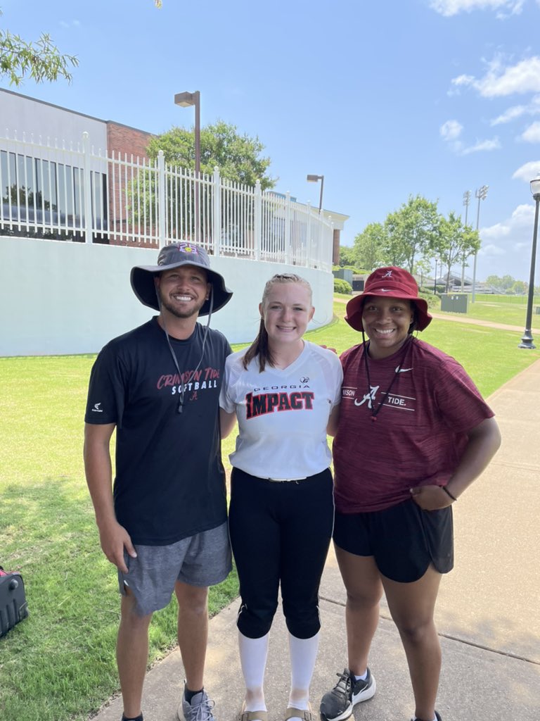 Brie_impact54's tweet photo. I had a blast at the @AlabamaSB camp! Thank you to Coach Murphy and the staff for hosting a great camp. Roll tide! @UACoachMurphy https://t.co/86ANfbaxxp