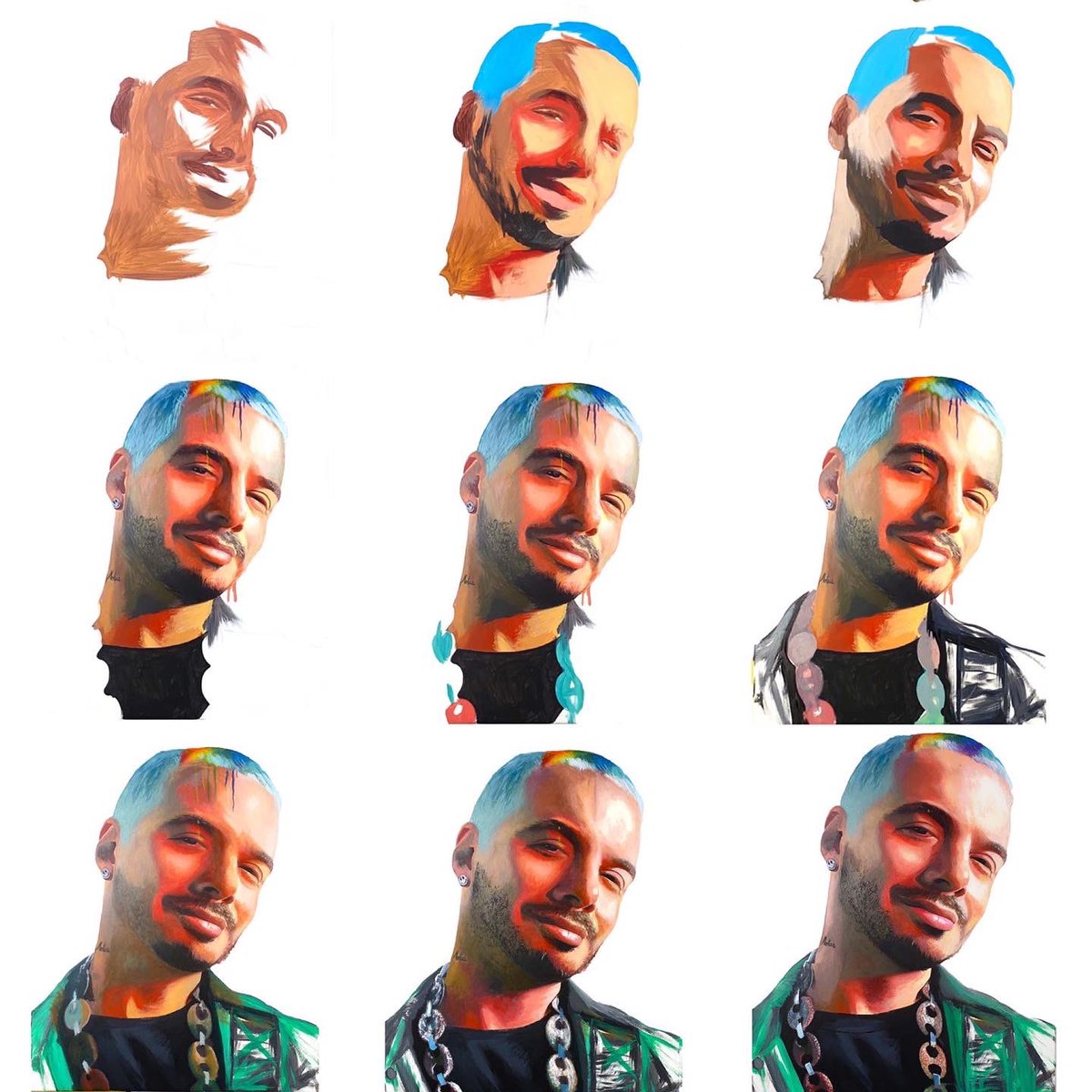 Acrylic 🎨 leather-wrapped canvas 
24 x 30
‘Be so completely yourself that everyone else feels safe to be themselves too.’ 
IG saw it first
<a href="/JBALVIN/">J BALVIN</a> 
#artwork #painting