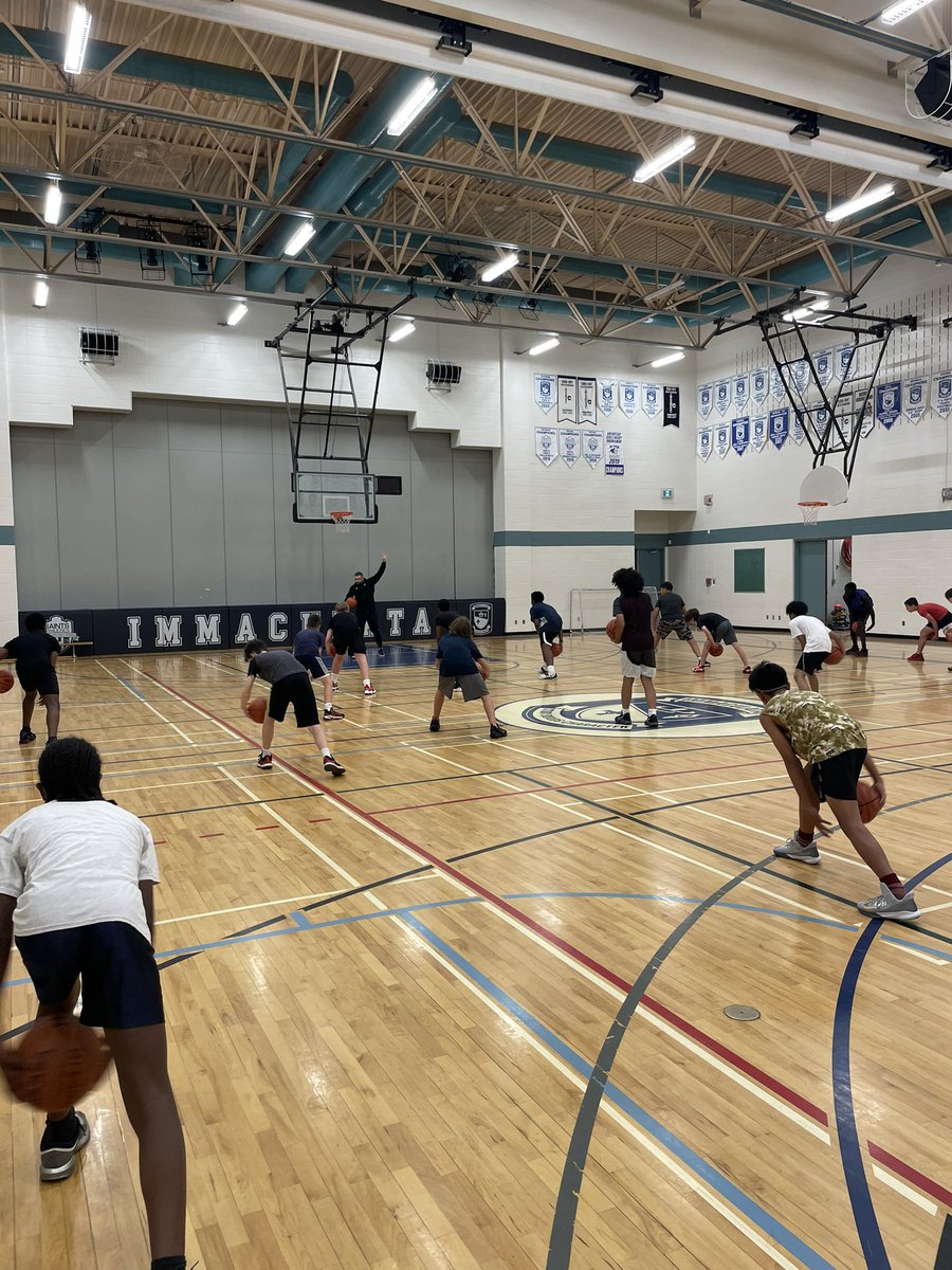 The grade 7/8 boys <a href="/ImmaculataOCSB/">Immaculata High School</a> were thrilled to have <a href="/jamil_abiad/">Jamil Abiad</a> run a basketball clinic today! So much learning and skill development! Can’t wait to see everything they learned implemented in to next season!