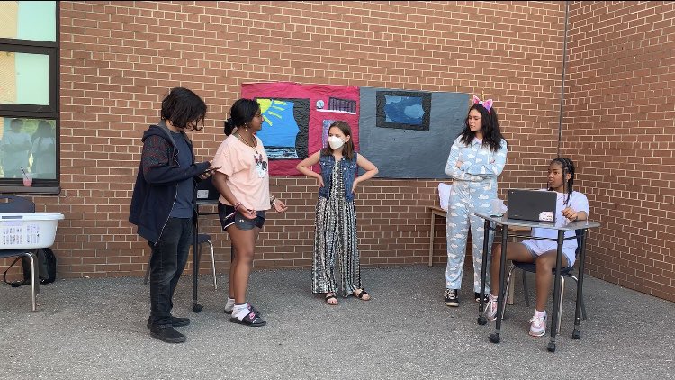 6A1/2 created their sets, wrote, directed, and acted in their own plays, while bringing light and comedy to how they felt about returning to school after the pandemic. <a href="/MrsKeithK/">K. Keith</a> <a href="/a_mirasola/">Ms. Mirasola</a>