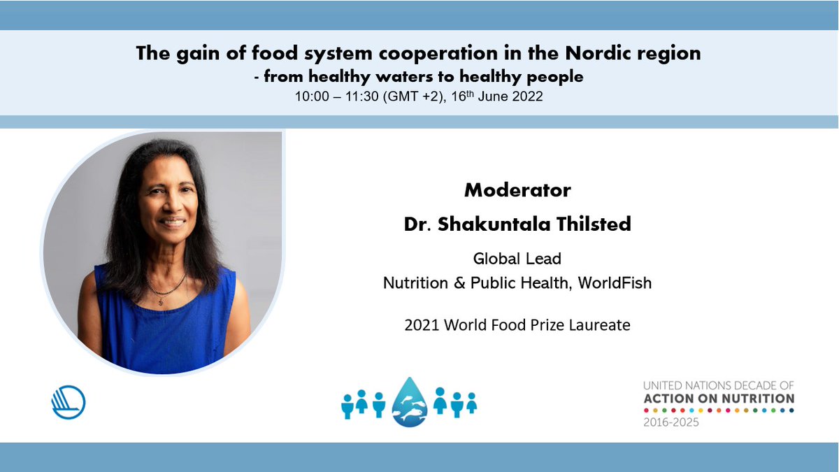 WorldFishCenter's tweet photo. 📣 Happening today!

WorldFish's Shakuntala Thilsted will moderate a virtual dialogue with the Nordic Council of Ministers on the role of partnerships in sustainable food systems.

📅 16:00 (UTC+8)
👉https://t.co/5wguwIRvQu

#WorldFishXOceans2022 @trinidad1949 @Aquatic_Food https://t.co/lkbiZM8ff4