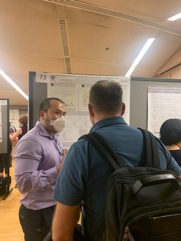 JainLaboratory's tweet image. So proud of my PhD student, Long Nguyen @LongNgu84547407, and undergraduate student, Luke Sandoval, for representing @JainLaboratory at the #CRISPR2022