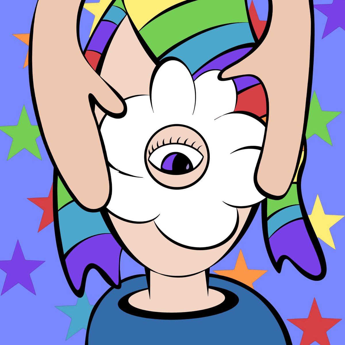 I made this art with my dad <a href="/metaboga/">BoGa</a>  using only these emojis as reference: 🪄💆‍♀️🌼🌈