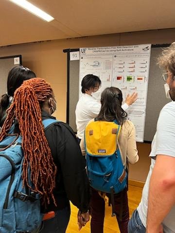 JainLaboratory's tweet image. So proud of my PhD student, Long Nguyen @LongNgu84547407, and undergraduate student, Luke Sandoval, for representing @JainLaboratory at the #CRISPR2022