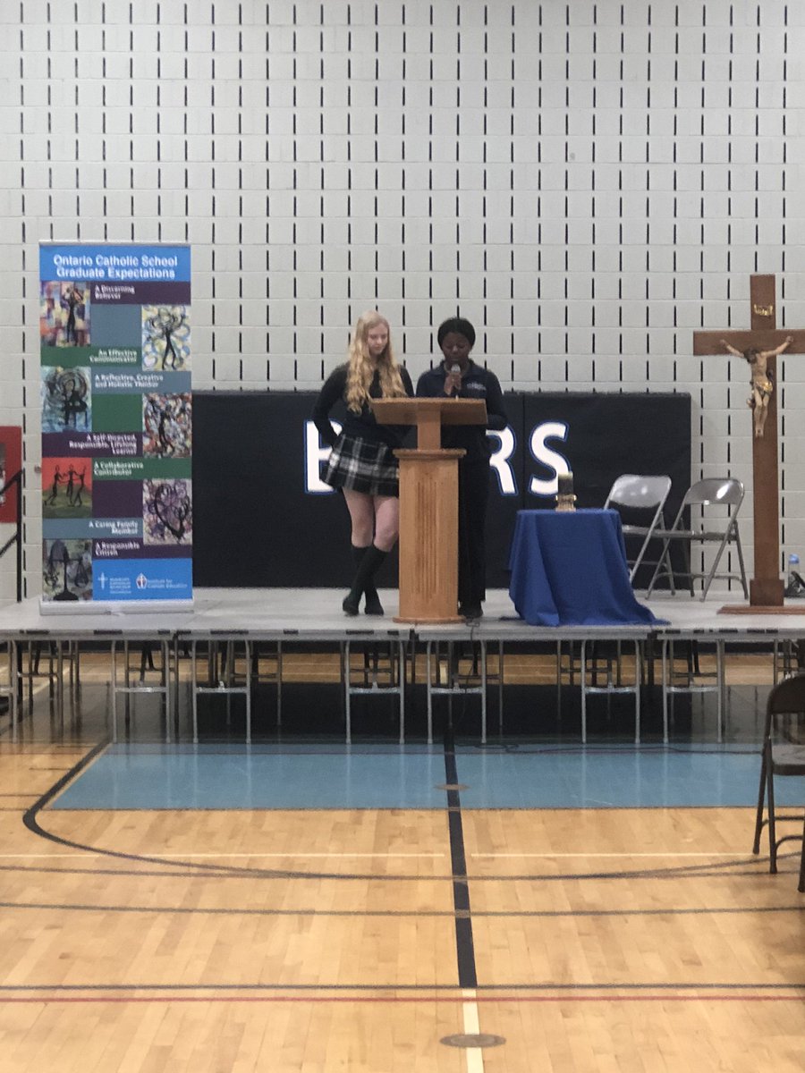 St. Benedict came together to celebrate year end liturgy. Mrs. Kuzenko addressed the students and staff and gave her farewell and best before she retires at the end of June. Our grade 12 students ended mass today in song and spirit to “Life is a Highway” by Rascal Flatts. 💙🐻👌🏻