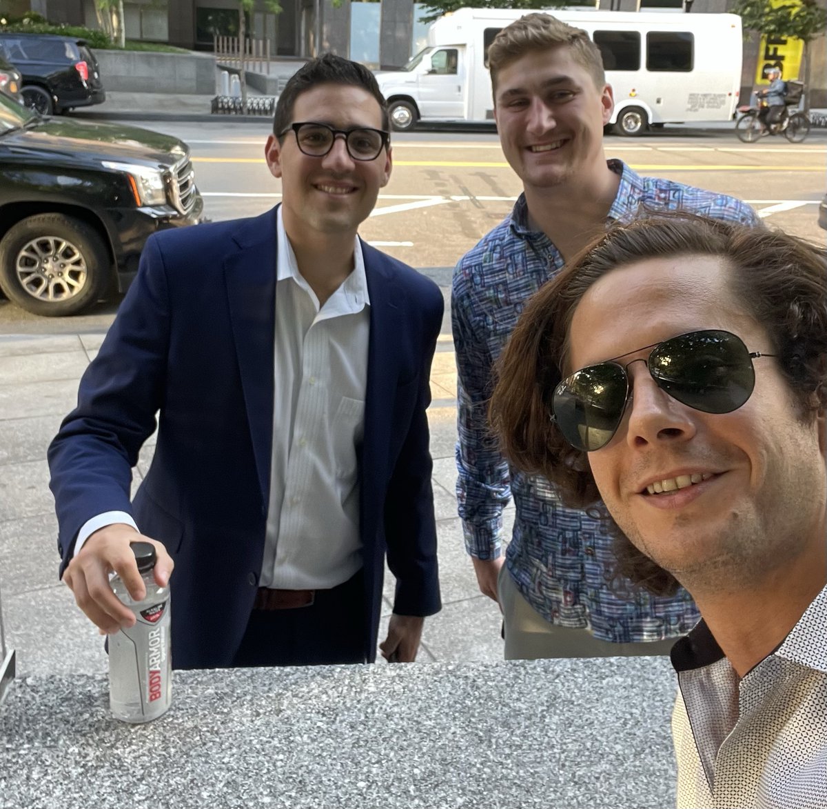 MattPiperJenks's tweet photo. Honored to meet @BarstoolBigCat's sons @PMTsportsbiz & @Billyhottakes. I struggled to play it cool, but at least I didn't drop to a knee out of respect like when I met their father. True class. BC, @hen_ease & @PFTCommenter should seriously be proud. #Fathersof2 @PardonMyTake https://t.co/QewZhjzinK