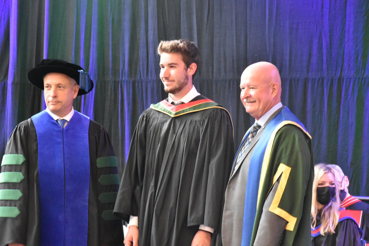 BirminghamJan's tweet photo. Lovely ceremony up at Nipissing today!  So great to have it in person!   Congrats Trent! We are so proud of you! #NUConvocation. Now on to new adventures! https://t.co/7qMEV7A4Pg