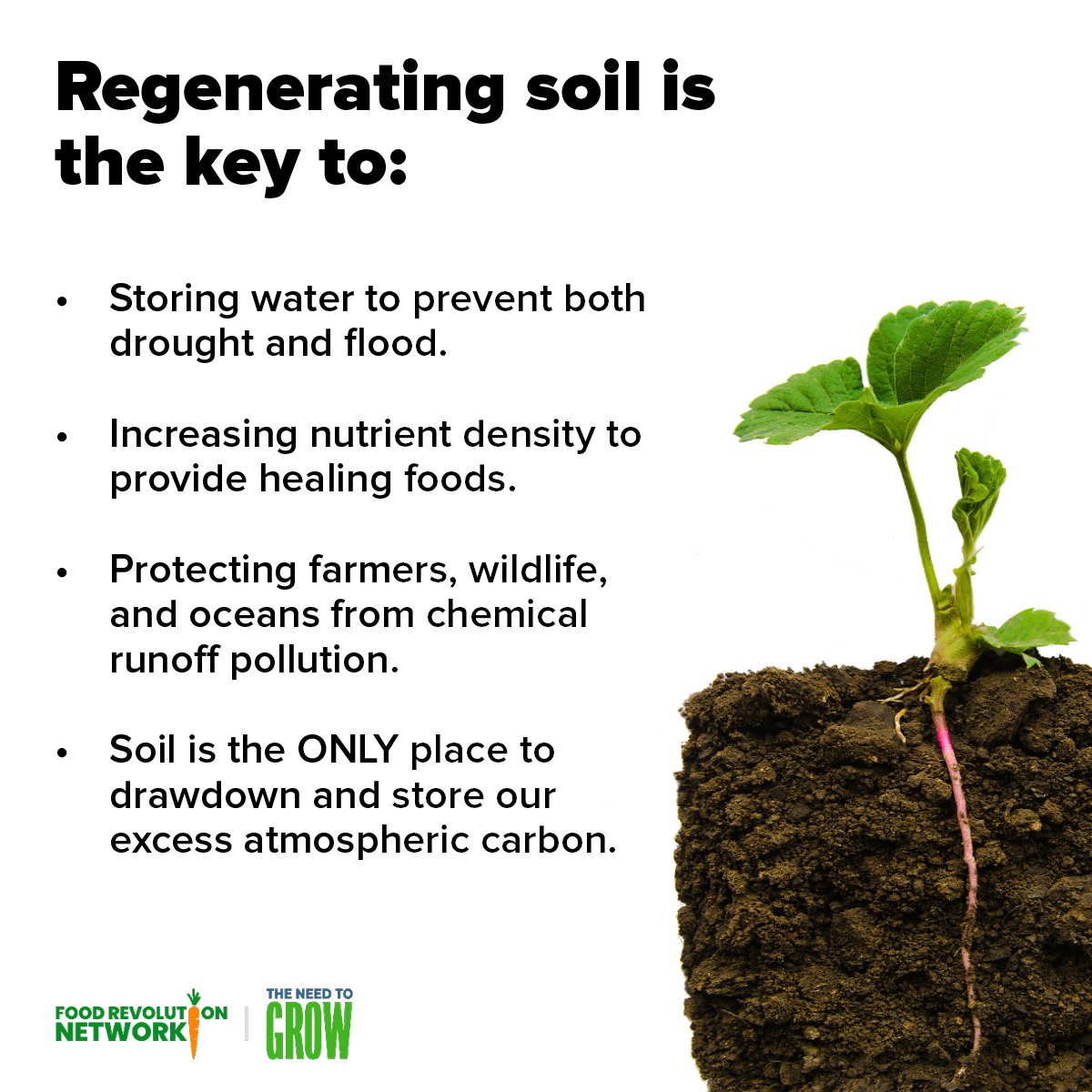 AFoodRevolution's tweet photo. Without healthy soil, there is no food. @TheNeedToGROW focuses on #solutions and offers hope that the world needs right now. Watch it FREE here: https://t.co/cHV2irAxRr #ad #theneedtogrow https://t.co/wm095cVkSQ