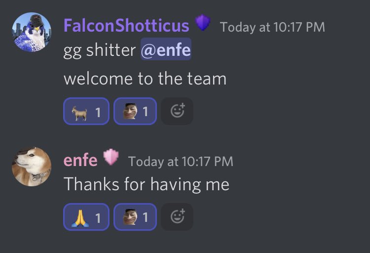 extorious's tweet photo. Congratulations to our newest staff member, @Enfe_ ! https://t.co/lSHTrrhMkA