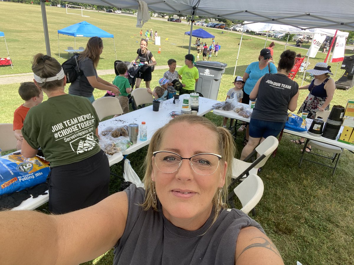 Absolutely love being able to participate in community events for work. Thanks to Tammy and Meg for all our help today in the sweltering heat. You all are rock stars! Home Depot, D102, We bleed orange!!