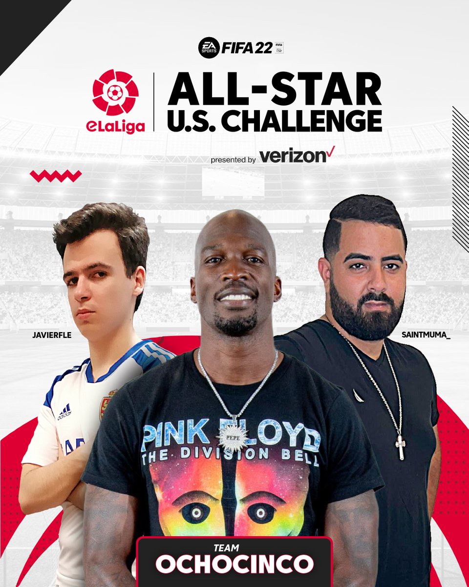 🇺🇸 ¡Turno para el tercer equipo del eLaLiga All-Star U.S. Challenge presented by <a href="/Verizon/">Verizon</a>!

💙 <a href="/JavierFle_/">JAVIERFLE</a> representará al <a href="/RZ_eSports/">RZ eSports</a> 💙

Estará acompañado por <a href="/SaintMuma/">SaintMuma</a> en el equipo liderado por <a href="/ochocinco/">Chad Johnson</a>. 🏈

#VerizonJuegaConLaLiga #LaLigaAmerica