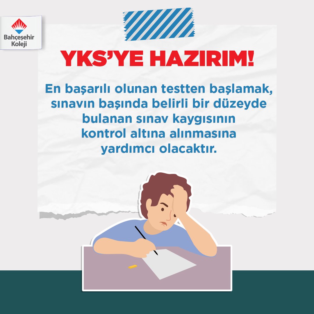 📌 Sınav kaygısını azaltmak için en başarılı olduğunuz testten başlayın.

#BahçeşehirKoleji
#yks2022