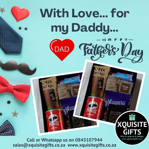 XquisiteGiftsCT's tweet photo. Lekker Fathers Day Box: R220
•Small Pringles
•Fruit Roll
•Packet of Whispers
•Nuts
•PS Chocolate
•Belgian Thank You chocolate
•Best Dad Ever card
0843107944, sales@xquisitegifts.co.za, https://t.co/F4ianCxEfO
#treats #xquisitegifts🎁#happyfathersday #surprisegift https://t.co/nRzX87A9Cy