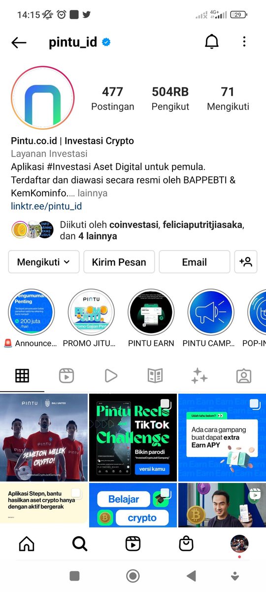Haniv__v's tweet photo. @PintuID @Pintu_id Done
#InvestasiCryptoJadiGampang 
Ig : https://t.co/iVkCVE4Jnb https://t.co/AeyASqNi1c