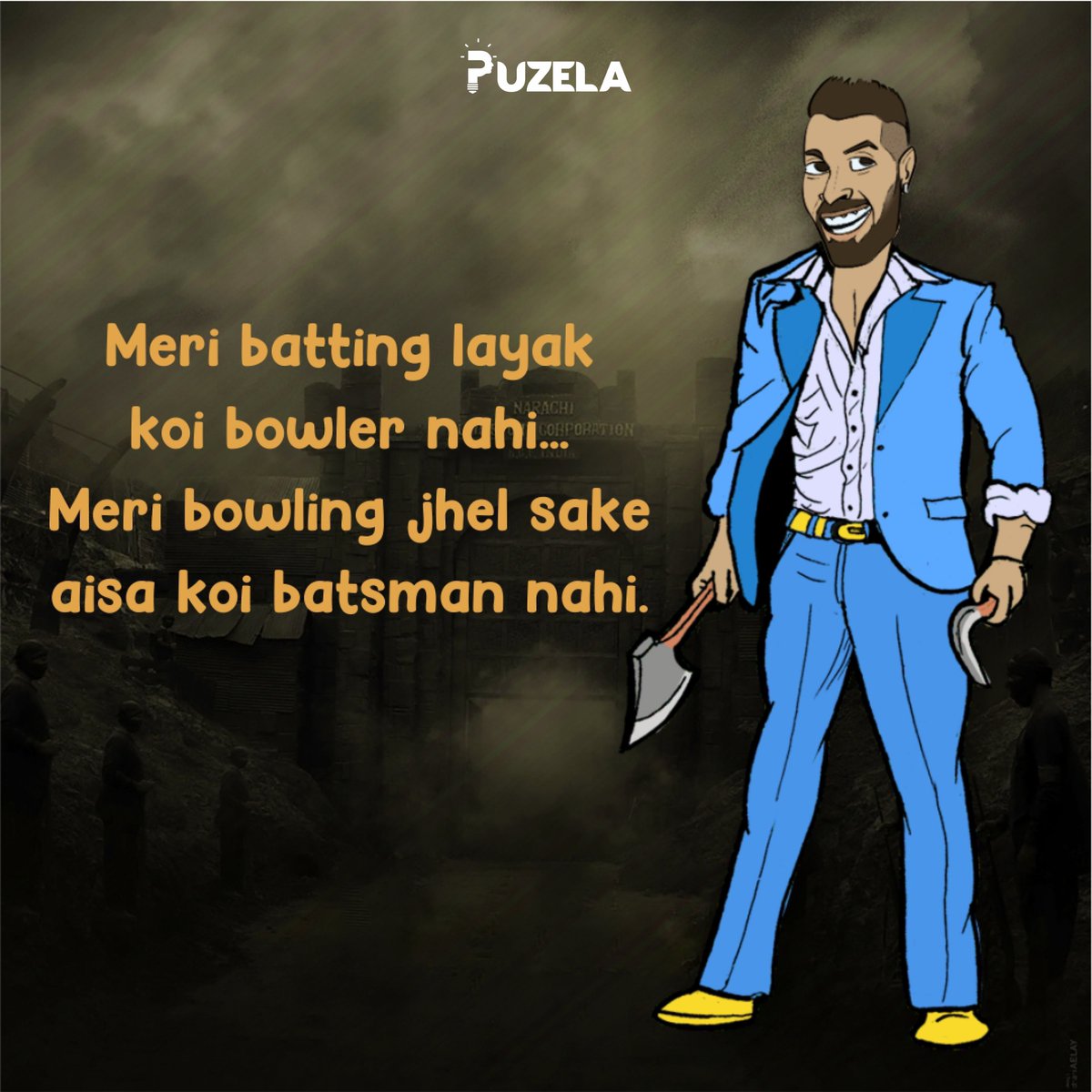 Puzzilla8's tweet photo. Part 1 of 3: Hardik &amp; Miller in KGF 🥷🏻

Hardik &amp; Miller confront each other in battle of words with KGF dialogues.
Hardik is here to win and Miller won't give it so easily. Who will win?

Predict in comments.

#INDvsSA  #kgf2 #kgfchapter2 #kgfdialogue #hardikpandya #davidmiller https://t.co/3IqIJ8ENFr