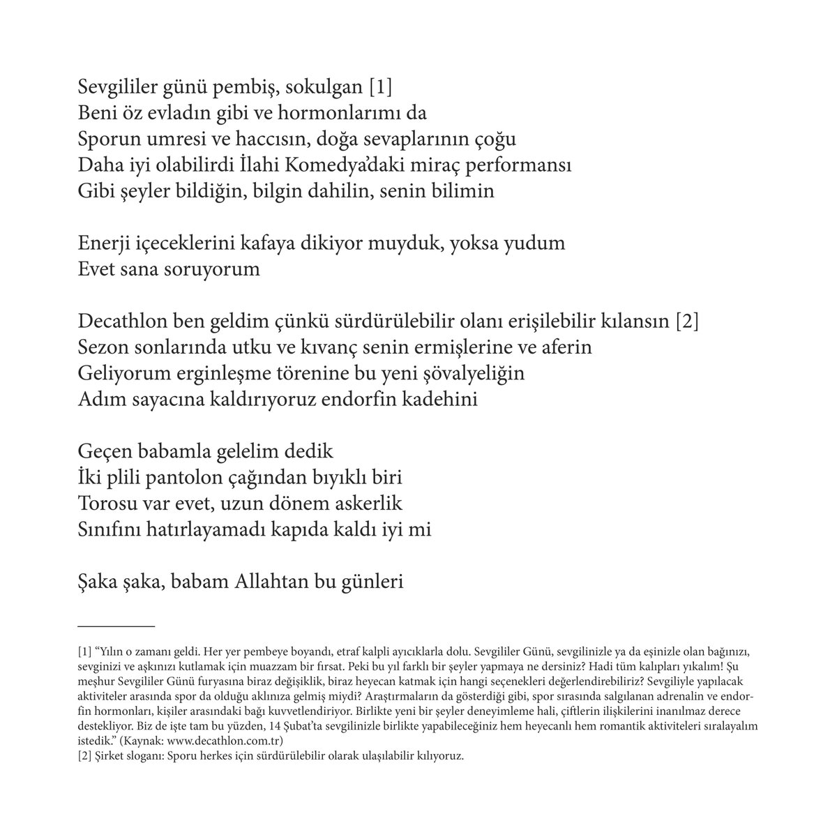 SiirVersus's tweet photo. Ahmet Murat, Decathlon https://t.co/zuo1hDZXpP