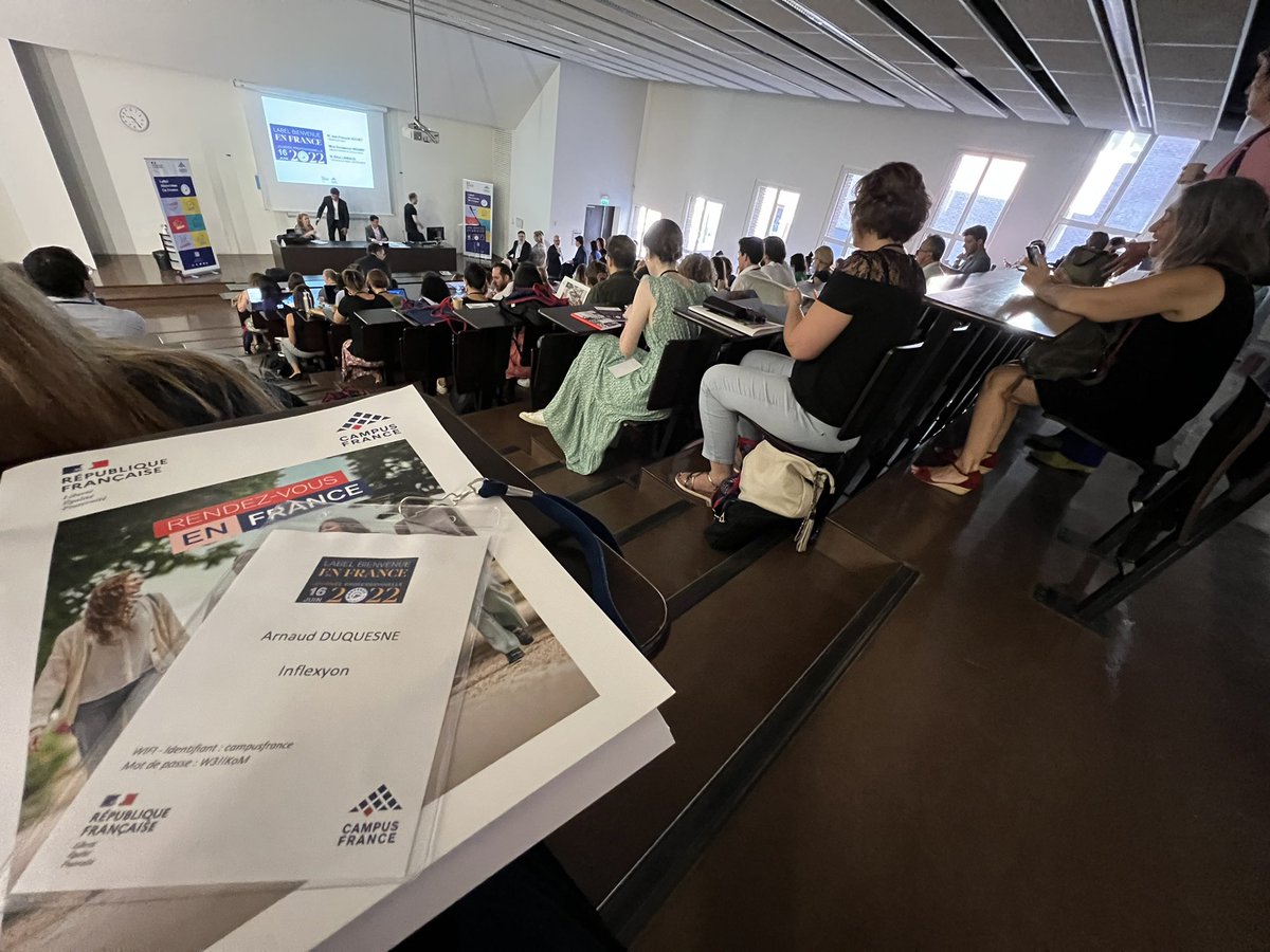 Inflexyon's tweet photo. Petite fierté… 😌  Journée professionnelle du Label Bienvenue en France ! #inflexyon #inalco #learnfrenchinfrance https://t.co/h4vB0IWNJZ