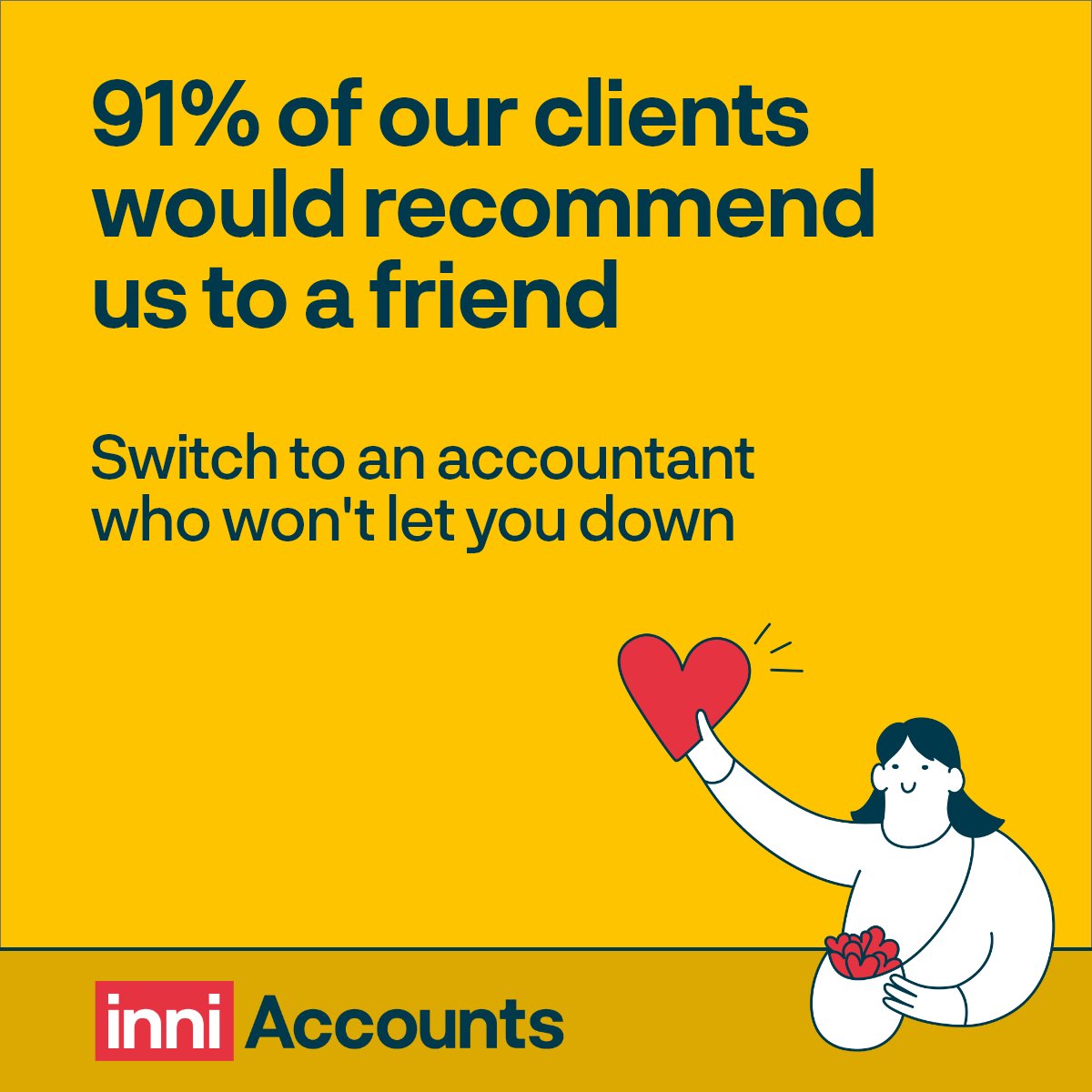 Lost trust in your accountant? At the end of your tether with poor service? Maybe it's time you switched to <a href="/inniaccounts/">inniAccounts</a> 😉

Learn about Super-Fast Switching 👉 bit.ly/3mKUAdc

Plus, get your first 3 months free! 🎉

#contractors #consultants #contractoraccountant