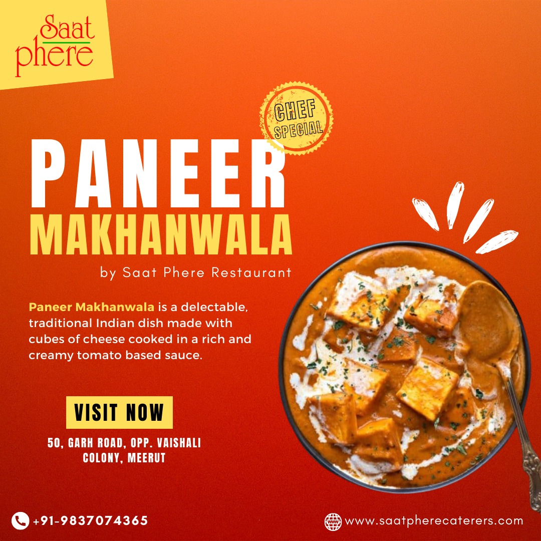SaatPhere3's tweet image. Paneer Makhanwala, experience the softness of paneer melt😍 into your mouth only at Saat Phere Restaurant &amp;amp; Party Place.😋🤤
.
.
For Order or Dine in 👇
➡️ ➡️ +91-9837074365
.
.
Order on...👇
Zomato: bit.ly/3xhuEdq
Swiggy: bit.ly/3l2KBiK
.
.
.
#paneermakhanwala