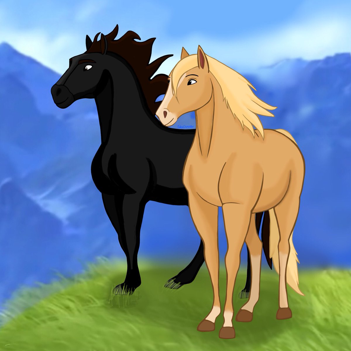 Mxdnyht's tweet photo. Strider &amp; Esperanza
- - - - - - - - - -
This manip was inspired by one of the book covers from the 4 book series “Spirit of the West”
- - - - - - - - - -
#SpiritStallionoftheCimarron #Animash #manip #Horses #Dreamworks #DreamworksSpiritStallionoftheCimarron https://t.co/iUcMtOVmMX
