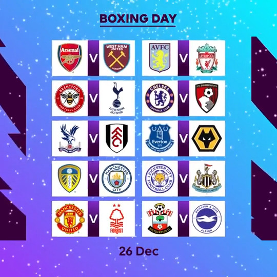 Footxzone on Twitter "RT premierleague Who's excited for Boxing Day