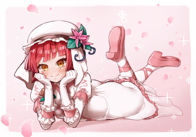 依頼絵納品しました!
「メギド72のゼパルを描いてください!楽しげな表情でうつ伏せで頬杖をつき、脚をパタパタさせてる感じで!」とのことでしたので描きました! 