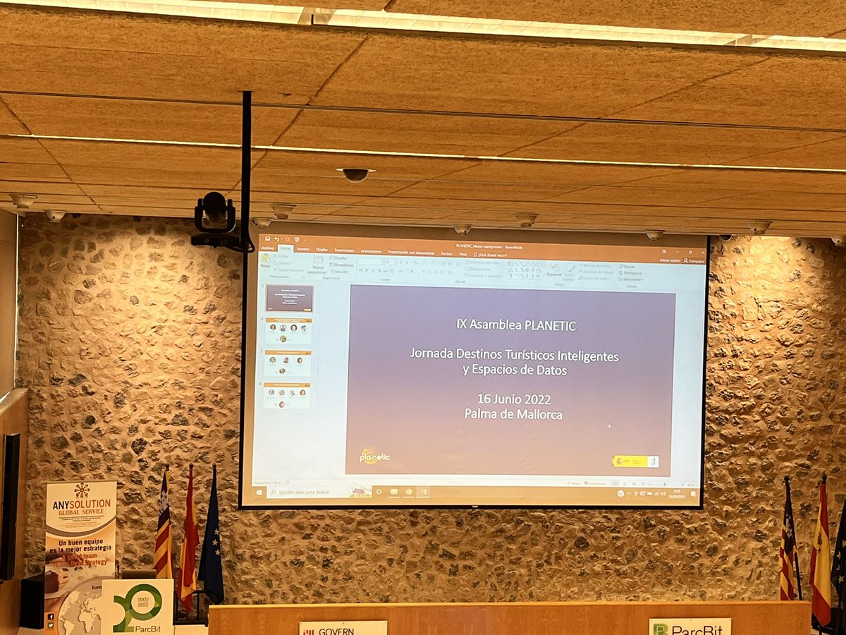 Todo preparado! Empezamos la Jornada de #DTIs y #EspaciosdeDatos en <a href="/parcbit/">ParcBit</a>