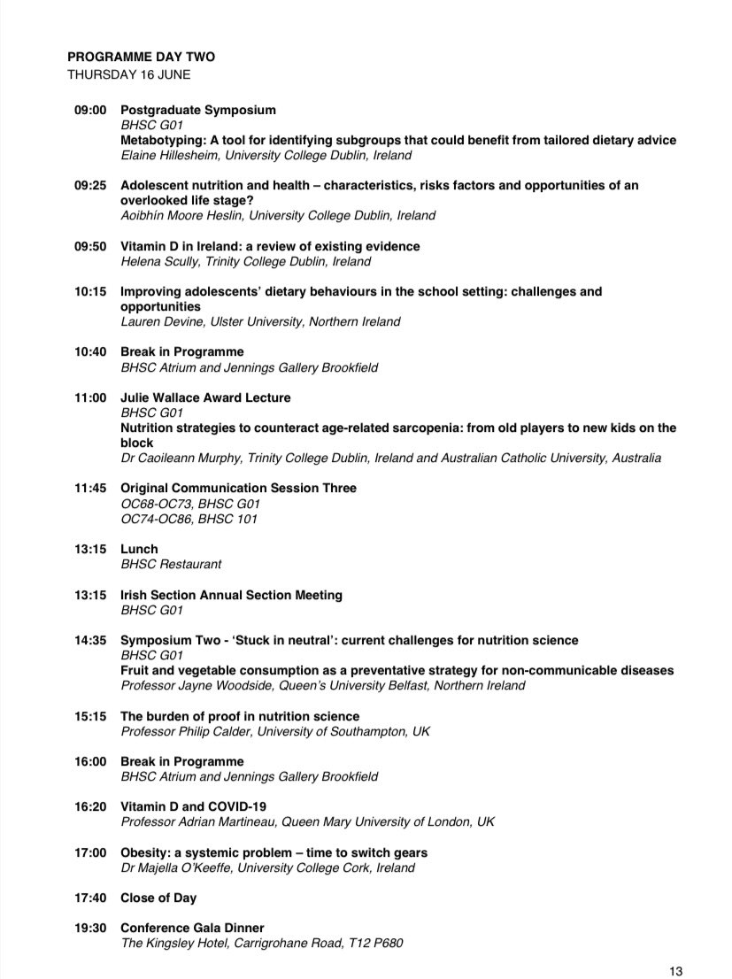 NutSoc_SC's tweet photo. Hope everyone is ready for day 2 of the @NutritionSoc Irish Section Conference๐๐ป
First up we have the Postgraduate Symposium at 09:00โฐ chaired by Dr @annepnugent & Dr @trish_heavey๐คฉ๐๐ป
#NSIrish22 https://t.co/dVpBXuyrBQ