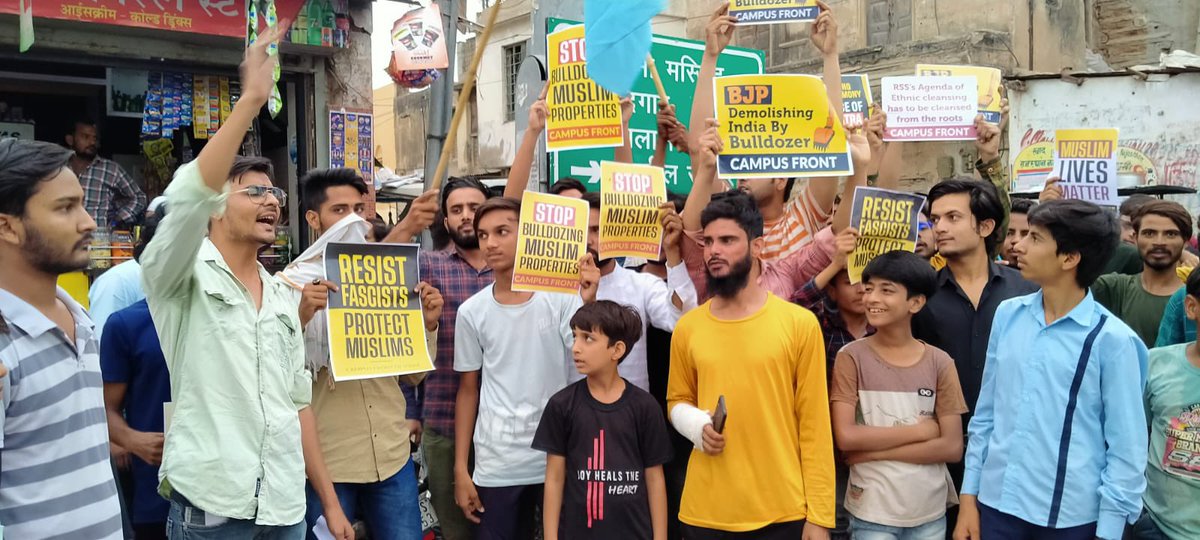 CampusFrontInd's tweet photo. Campus front Sikar District Rajasthan Conducted Protest against state oppression.
#ResistStateoppression https://t.co/2oK2rgCoLF