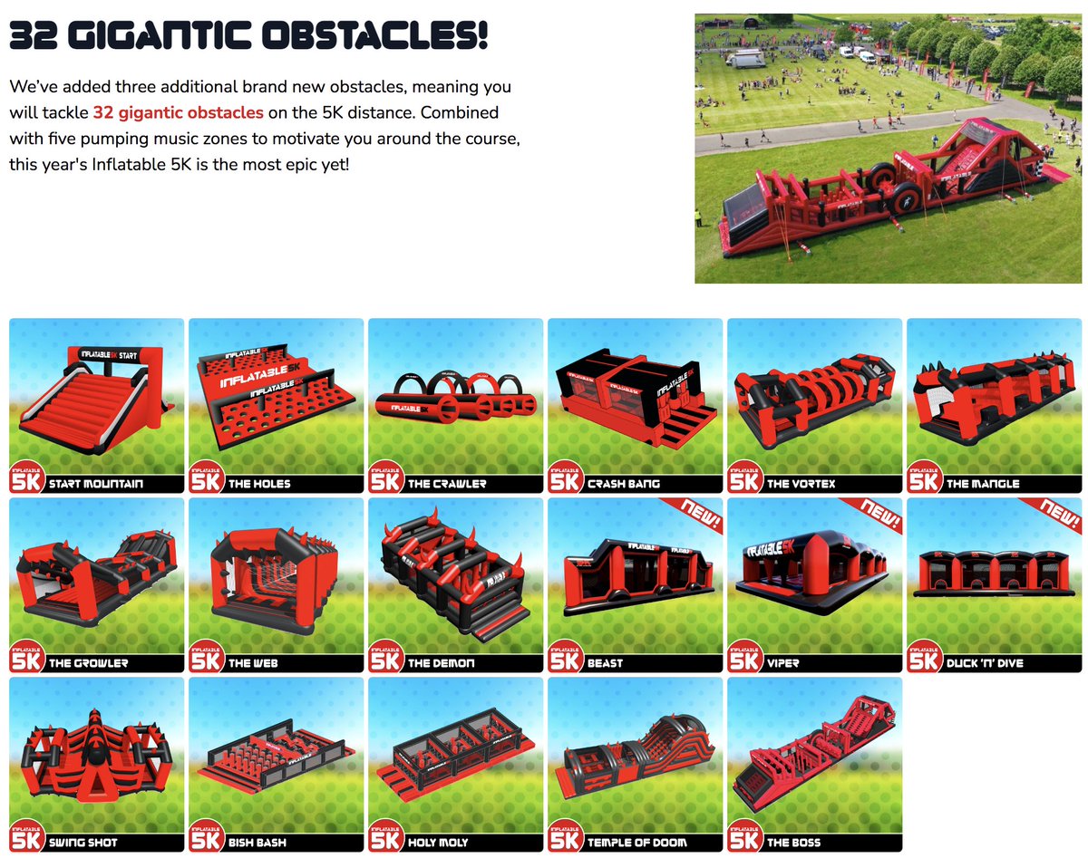 YHEC1's tweet photo. This weekend, YHEC staff and their families are aiming to raise £500 for @OscarsCharity Paediatric Brain Tumour Charity by doing the world's largest inflatable obstacle course - see the pictures below! Find out more and donate at https://t.co/MDZ0MMXDwD. https://t.co/FK3nwOh5tS