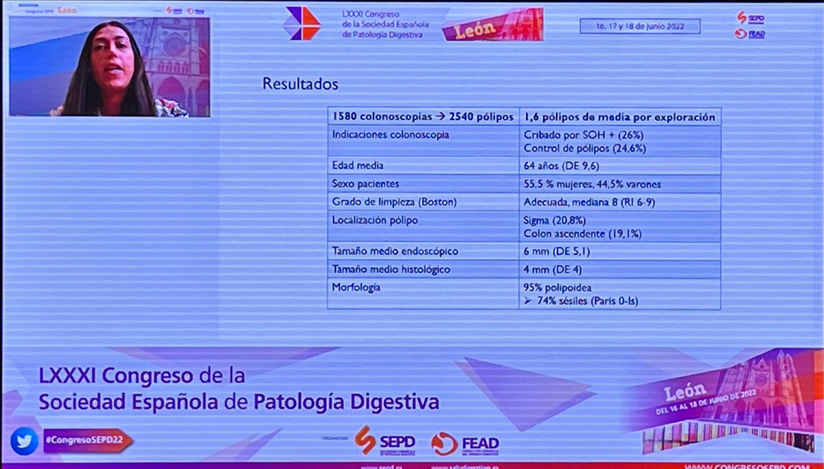 Bealoquebea's tweet photo. Estimación de tamaño de pólipos endoscopista vs AP.
- 👩‍⚕️ endoscopistas y <40 años estimación más aproximada.
- Mas de 2000 pólipos analizados.
Ponencia excelente e interesante. Residentes del @HUReinaSofia siempre llenando mi corazón de orgullo. Enhorabuena Rocío. #CongresoSEPD22 https://t.co/ez5RbNiQpk