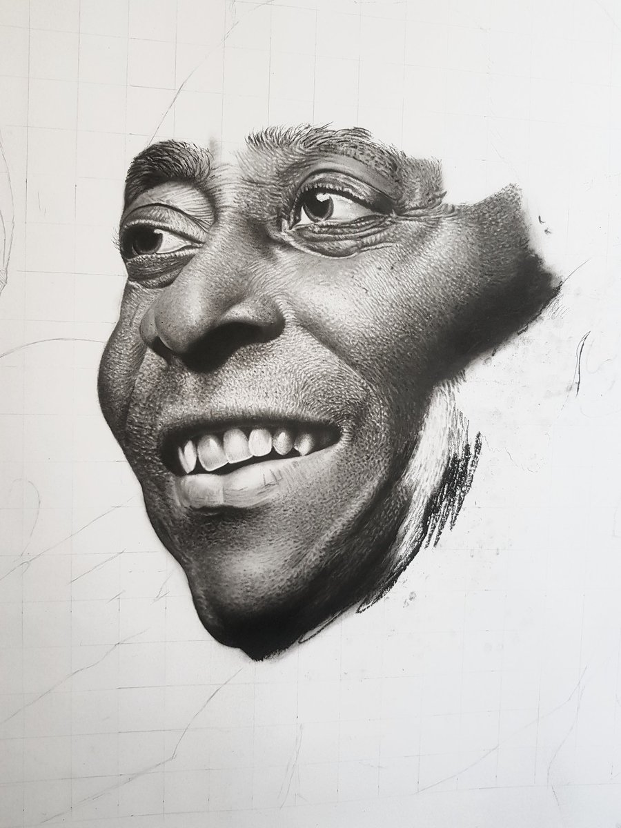 JackjacArt's tweet photo. @Pele @rootsoffight Please retweet 🙏🙏🙏😇😇😇
Work on progress A1SIZE 
Marie's charcoal and pitt matt graphite on Manila paper 

FIFA football player of the century Grobal ambassador and Humanitarian EDSON  ARANTES DON NASCIMENTO
@pele https://t.co/w6MYUxJbQC