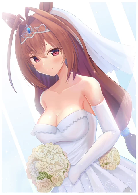ウェディング衣装のダスカもいつか来て欲しい🙏
#ウマ娘 
#ダイワスカーレット 