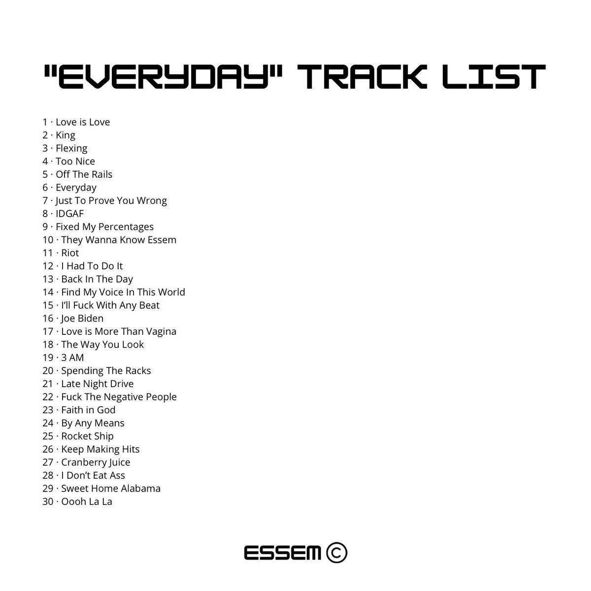 essem_team's tweet photo. “Everyday” new album by Essem out now 💿
#got7 #Hobipalooza #Fandom #teamessem #essem #essemmusic #hiphop #NewMusic #Army #NFT #NFTCommunity #5albums71 #NFTGiveaways https://t.co/EsUZPMYp4Z