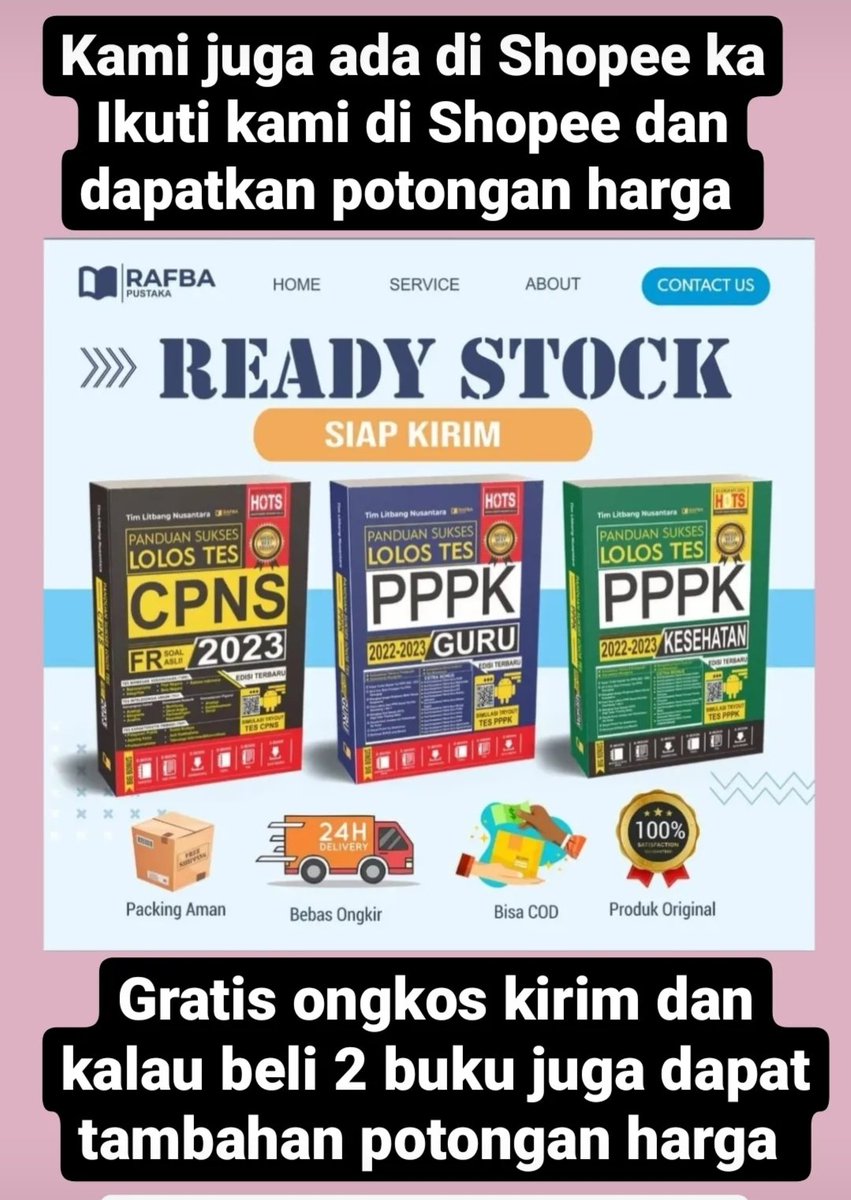 pakarsoal's tweet photo. Cek link shopee kami ya ka
https://t.co/WCZtT2y0h3 https://t.co/hlAOftJ41m