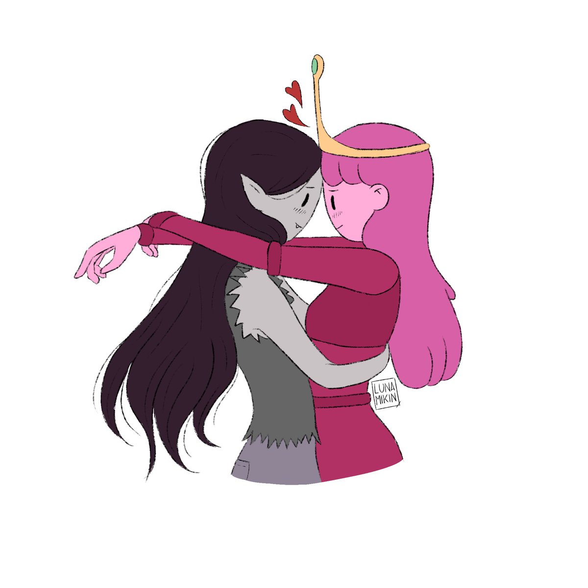 lunamikin's tweet photo. here, have some wlw being in love 💕

#catradora #bubbline #fanart https://t.co/vCNZocnNQA