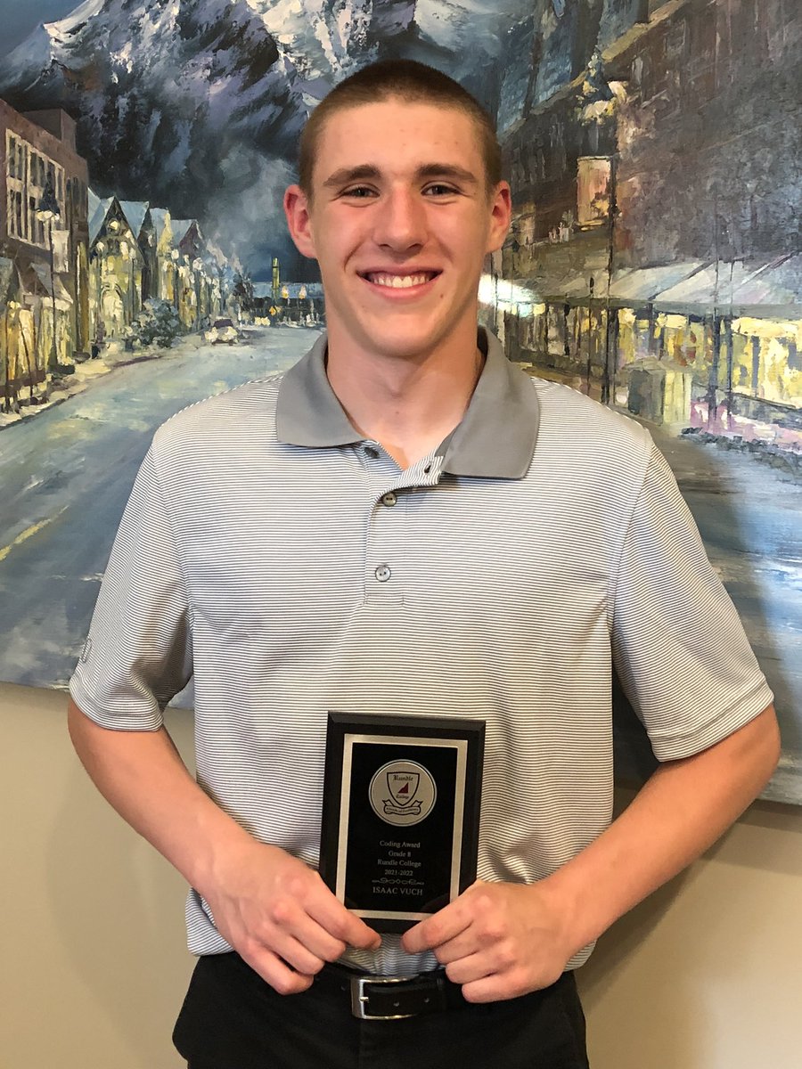 RhondaVuch's tweet image. Happy to celebrate this boy and his Grade 8 Coding Award tonight. He has had an amazing year of learning and growing his passion. We can’t wait to see where it takes him next year. “First, solve the problem. Then, write the code.” – John Johnson #codingforgood #becurious