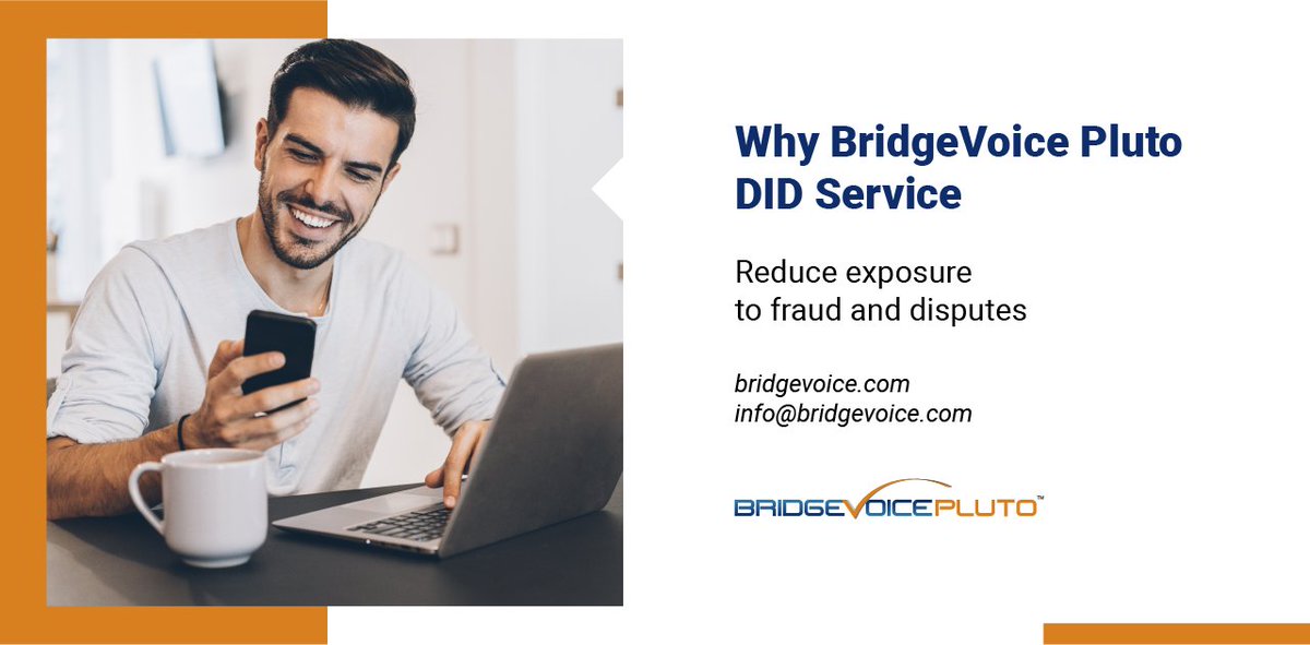 bridgevoice's tweet photo. When you rely on the BridgeVoice Pluto platform, you reduce your exposure to fraud and disputes because all our operators and customers are vetted and approved. Talk to an expert and learn more at https://t.co/aVRQ8k1D2U https://t.co/EjpA3JJaOO