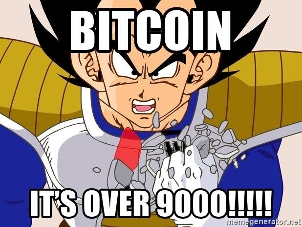 Dusting off the Vegeta memes in case Bitcoin falls below 9k