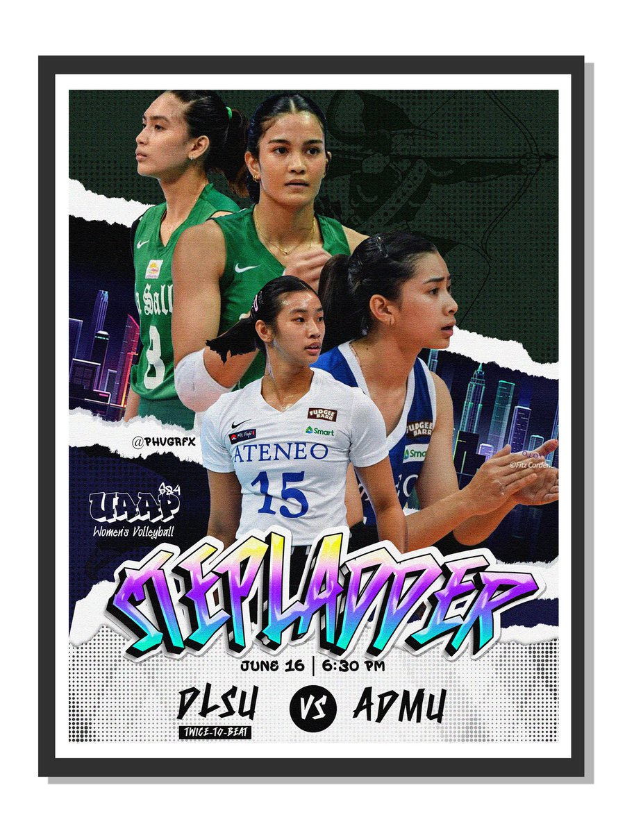 PhVGrfx's tweet photo. Another do-or-die game for ABE. Diretso na ba sa finals ang dlsu o hindi magpapaawat ang winning streak ng blue eagles? Papunta palang tayo sa exciting part 😉
#UAAPSeason84 https://t.co/x0KKC7jOk1