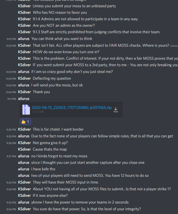 Outlast_Media's tweet photo. @TheOfficialUGL When the owner of a League DQ's both of your teams for calling him out on breaking his own rules...π«‘ #MOSSCHECK @nylonaws? https://t.co/MIg0AlYpiw