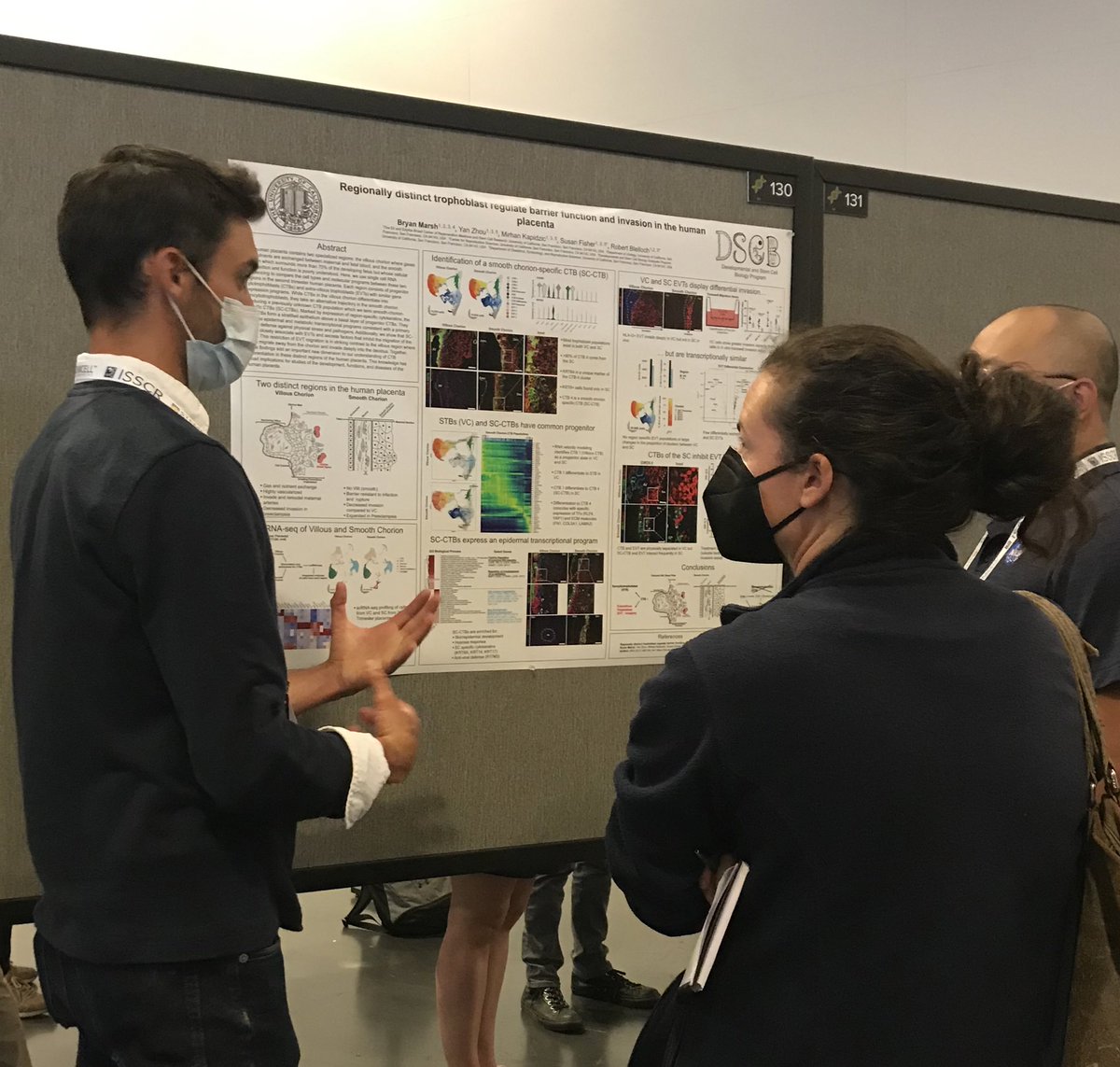 bffswithbiology's tweet image. Lots of traffic for @marshbp tonight during the poster session for #ISSCR2022. Everybody loves placental biology, great job Bryan!