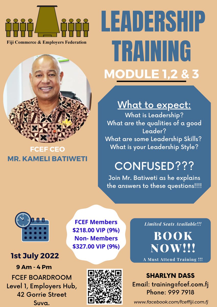Join one of Fiji's most dynamic leaders as he shares about key takeaways to develop well rounded and effective leaders. #LeadershipMatters