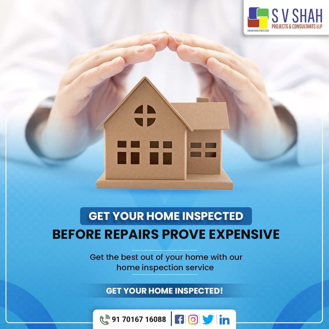 SVShahProjects's tweet image. Be safe by calling the professionals to inspect your home.
Get your home inspected! 
Before repairs prove expensive.
To know more call us on +91 70167 16088 for Home Inspection Services.
.
#SVShahProjectsandConsultants #HomeInspectionProcess #InspectionProcess