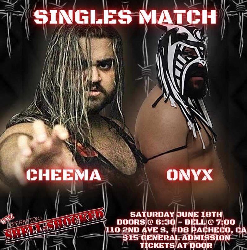 EBPWrestling's tweet photo. Matches announced!
*Ringo StarLine (@iggins22) &amp; his Roadie (@AlgunasMascaras) vs.  #BiteClub (@TheDevinDANGER &amp; @SensationalSims)
* @CheemaDaLion vs. ONYX
*Kidd Wayne (@BrandonNashPro) vs. Beast Master (@osojohan01)
*The Enforcer vs. Dante Daring (@d_DanteHume)
#WWZ #EastBayPro https://t.co/MirW8A5vML
